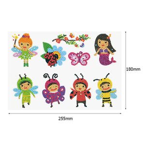 8pcs-Animal Kids-Diamond Painting Autocollants