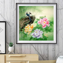 Charger l&#39;image dans la galerie, Pivoine pour - diamant rond complet - 30x30cm

