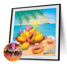 Charger l&#39;image dans la galerie, Fruits de plage - diamant rond complet - 30x30cm
