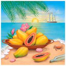 Charger l&#39;image dans la galerie, Fruits de plage - diamant rond complet - 30x30cm
