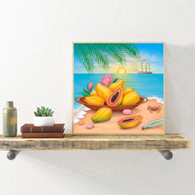 Charger l&#39;image dans la galerie, Fruits de plage - diamant rond complet - 30x30cm
