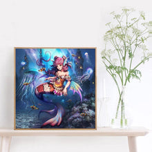 Charger l&#39;image dans la galerie, Ensemble sirène - diamant rond complet - 30x30cm
