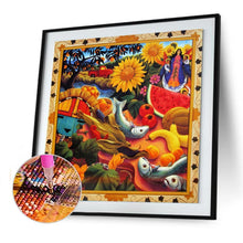 Charger l&#39;image dans la galerie, Poisson de dessin animé - diamant rond complet - 30x30cm
