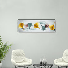 Charger l&#39;image dans la galerie, Une feuille de ginkgo de rangée - diamant rond complet - 80x30cm
