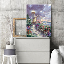 Charger l&#39;image dans la galerie, Phare - diamant rond complet - 30x40cm
