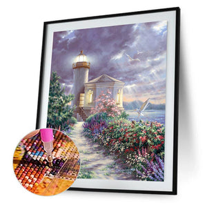 Phare - diamant rond complet - 30x40cm