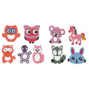 9pcs-Animal-Diamond Painting Autocollants