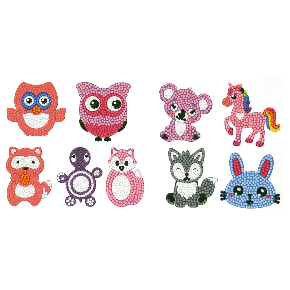 9pcs-Animal-Diamond Painting Autocollants