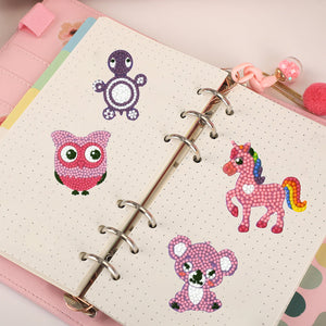 9pcs-Animal-Diamond Painting Autocollants