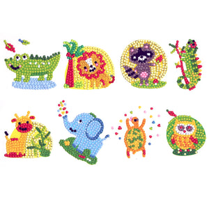 8pcs-Animal-Diamond Painting Autocollants