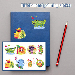 8pcs-Animal-Diamond Painting Autocollants