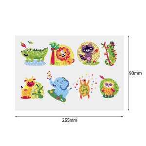 8pcs-Animal-Diamond Painting Autocollants