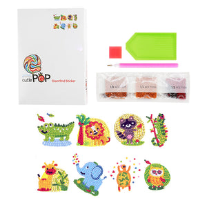 8pcs-Animal-Diamond Painting Autocollants