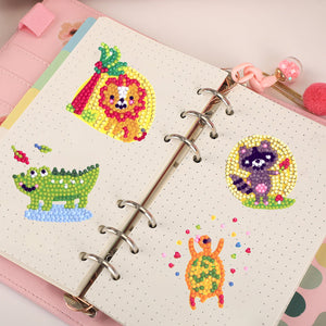 8pcs-Animal-Diamond Painting Autocollants