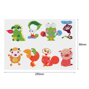 8pcs-Animal-Diamond Painting Autocollants