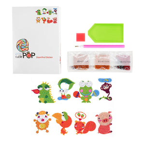 8pcs-Animal-Diamond Painting Autocollants