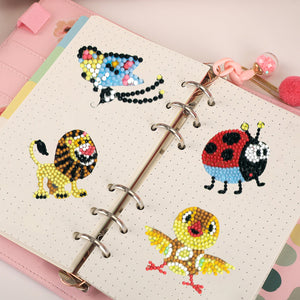 8pcs-Animal-Diamond Painting Autocollants