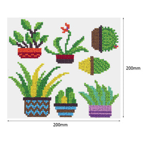 7pcs-Plant-Diamond Painting Autocollants