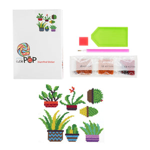 7pcs-Plant-Diamond Painting Autocollants