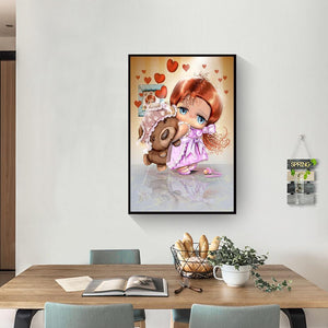Enfant - diamant rond complet - 30x40cm