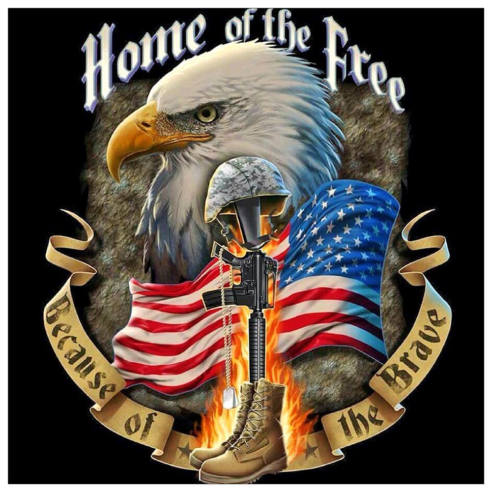 Aigle - diamant rond complet - 40x40cm