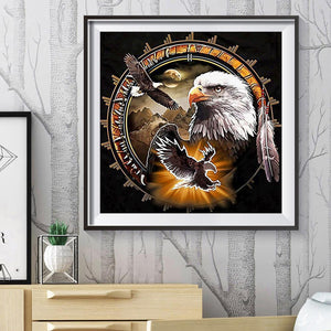 Aigle - diamant rond complet - 40x40cm