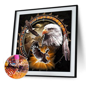 Aigle - diamant rond complet - 40x40cm