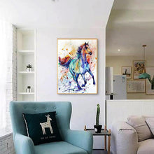 Charger l&#39;image dans la galerie, Chevalation - diamant rond complet - 30x40cm
