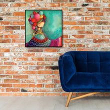 Charger l&#39;image dans la galerie, Fille de dessin animé - diamant rond complet - 50x50cm
