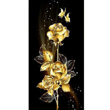 Charger l&#39;image dans la galerie, Rose d’or - peinture complète de diamant - 85x45cm
