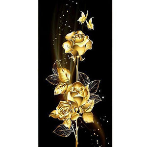 Rose d’or - peinture complète de diamant - 85x45cm