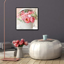 Charger l&#39;image dans la galerie, Fleur dans la boîte - diamant rond complet - 30x30cm
