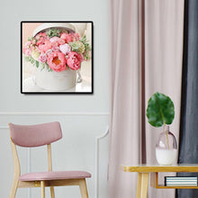 Charger l&#39;image dans la galerie, Fleur dans la boîte - diamant rond complet - 30x30cm
