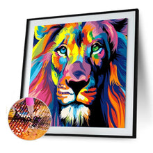 Charger l&#39;image dans la galerie, Lion animal - diamant rond complet - 30x30cm
