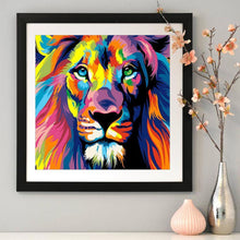 Charger l&#39;image dans la galerie, Lion animal - diamant rond complet - 30x30cm
