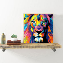 Charger l&#39;image dans la galerie, Lion animal - diamant rond complet - 30x30cm
