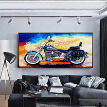 Charger l&#39;image dans la galerie, Moto - diamant rond complet - 85x45cm
