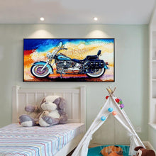 Charger l&#39;image dans la galerie, Moto - diamant rond complet - 85x45cm
