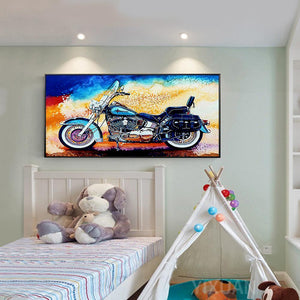 Moto - diamant rond complet - 85x45cm