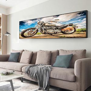 Moto - diamant rond complet - 85x45cm