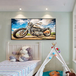 Moto - diamant rond complet - 85x45cm
