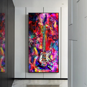 Guitare - diamant rond complet - 45x85cm