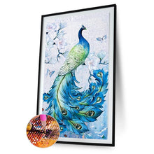 Charger l&#39;image dans la galerie, Animal de paon - diamant rond complet - 45x85cm
