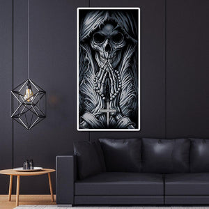 Skeleton pray - diamant rond complet - 45x85cm