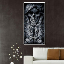 Charger l&#39;image dans la galerie, Skeleton pray - diamant rond complet - 45x85cm
