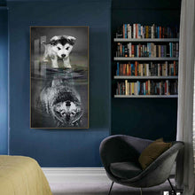 Charger l&#39;image dans la galerie, Chien - diamant rond complet - 45x85cm
