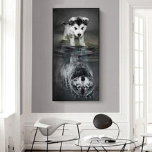 Charger l&#39;image dans la galerie, Chien - diamant rond complet - 45x85cm
