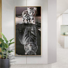 Charger l&#39;image dans la galerie, Chien - diamant rond complet - 45x85cm
