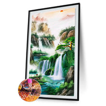 Charger l&#39;image dans la galerie, Paysage - diamant rond complet - 45x85cm
