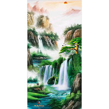 Charger l&#39;image dans la galerie, Paysage - diamant rond complet - 45x85cm
